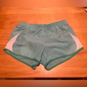 Small, teal Nike shorts